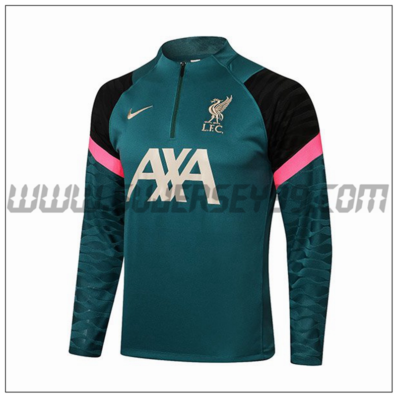 Sudadera Entrenamiento FC Liverpool Verde/Negro 2021 2022