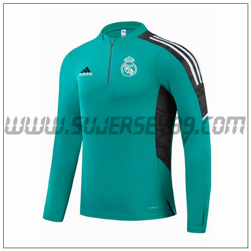 Sudadera Entrenamiento Real Madrid Verde/Negro 2021 2022