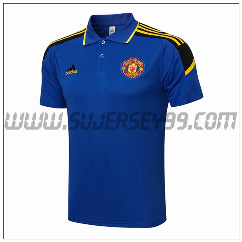 Polo Futbol Manchester United Azul/Negro 2021 2022 -01