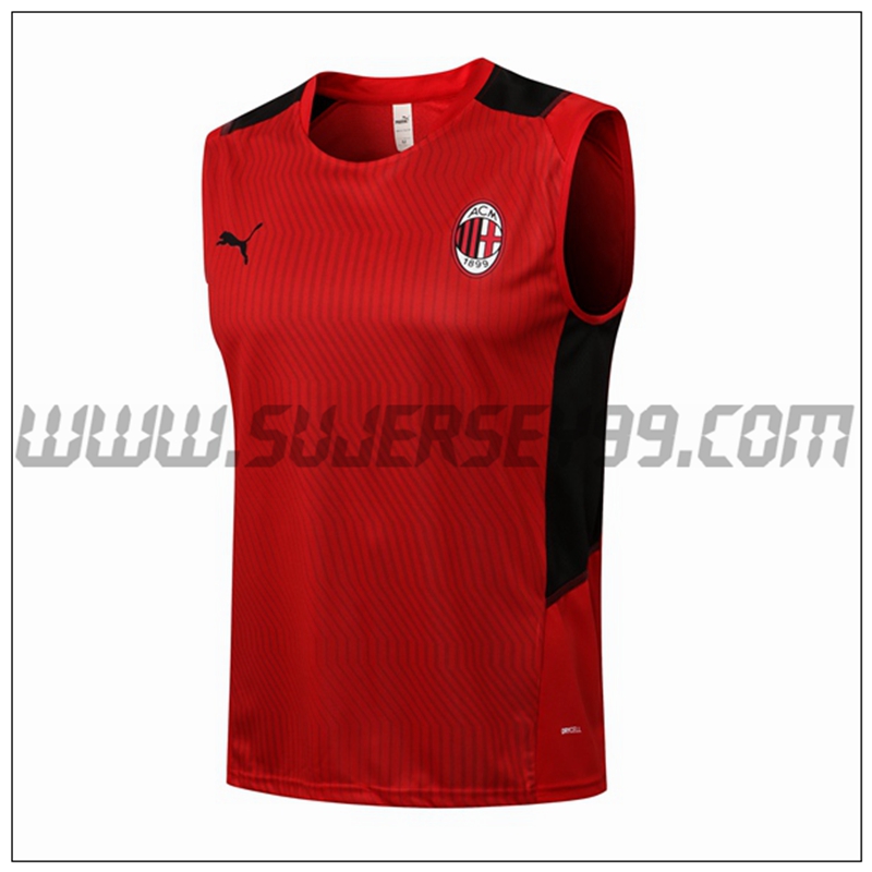 Chaleco de Entrenamiento AC Milan Rojo/Negro 2021 2022