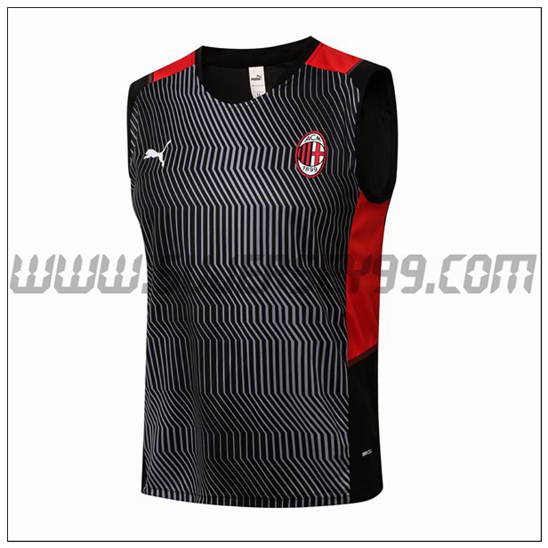 Chaleco de Entrenamiento AC Milan Rojo/Blanco 2021 2022