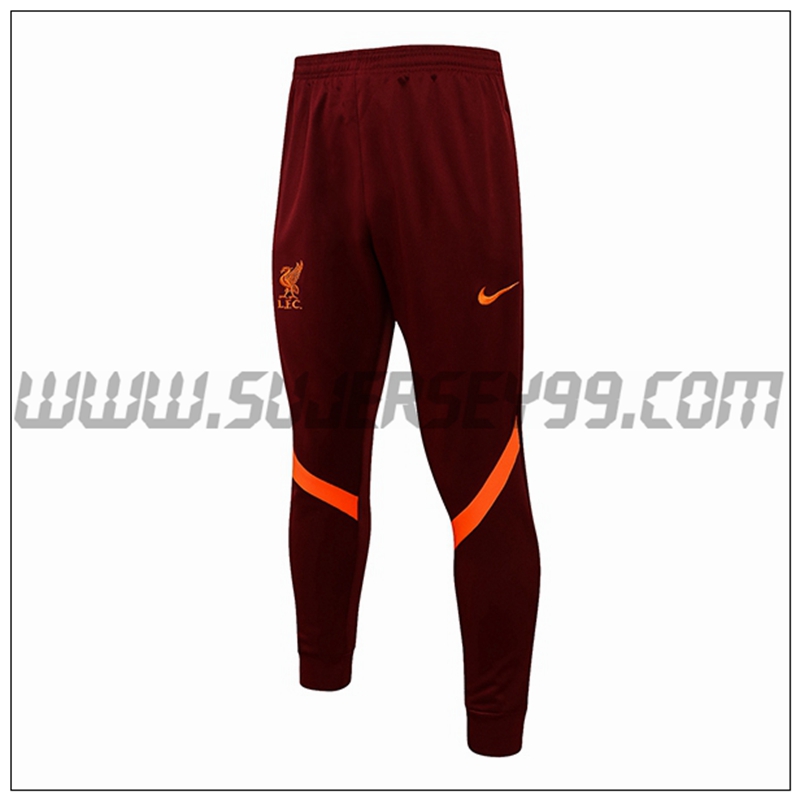 Pantalones Entrenamiento FC Liverpool Rojo/Naranja 2021 2022