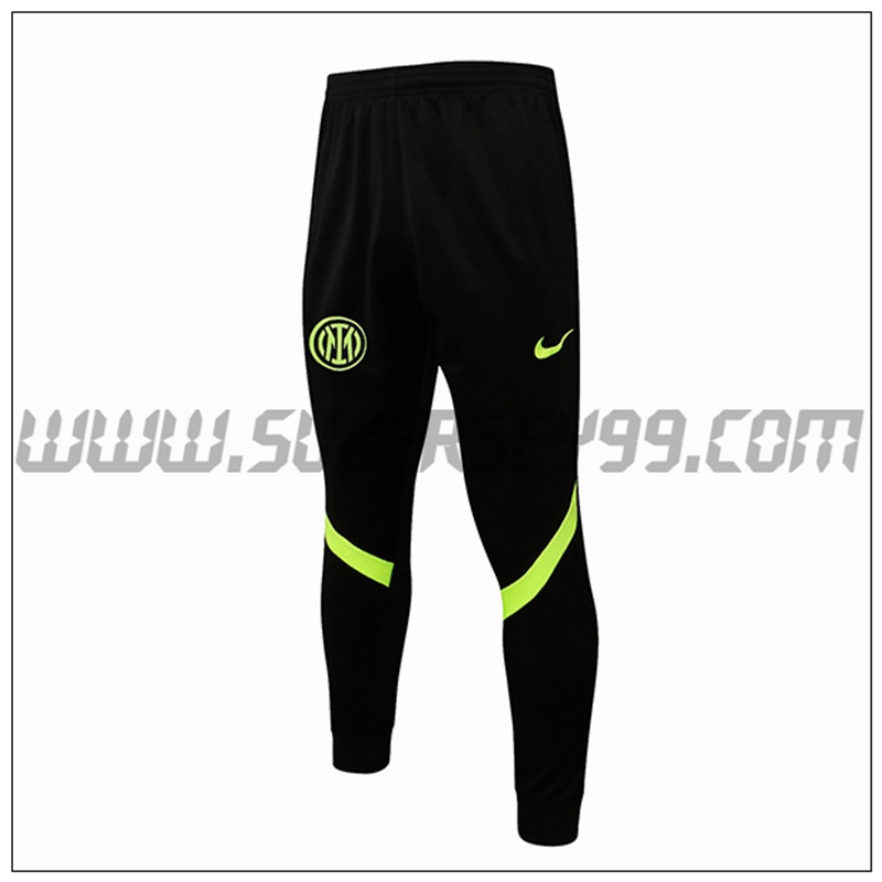 Pantalones Entrenamiento Inter Milan Negro/Verde 2021 2022