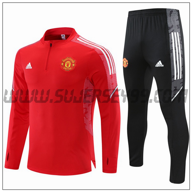 Chandal del Manchester United Blanco/Rojo 2021 2022