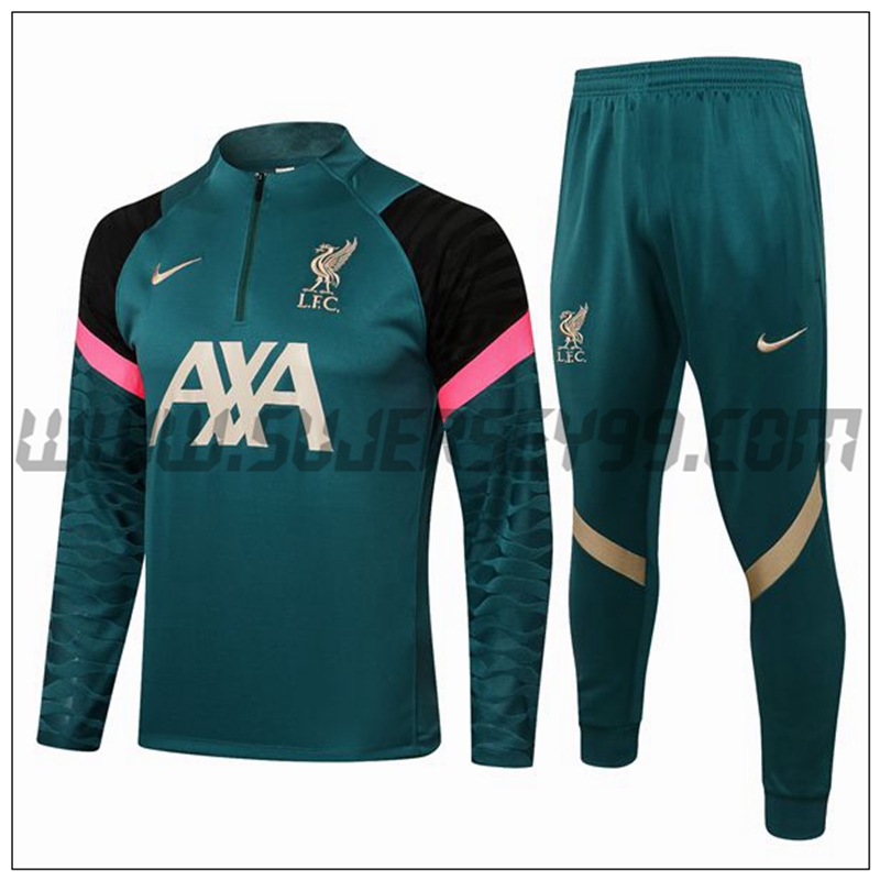 Chandal del FC Liverpool Verde/Negro 2021 2022