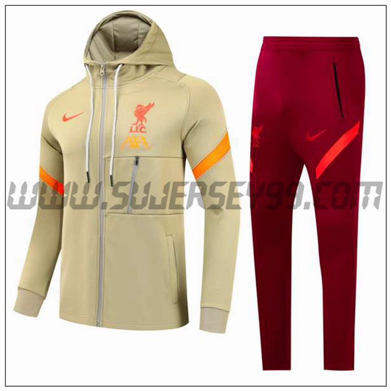 Chaqueta con Capucha Chandal del FC Liverpool marrón 2021 2022