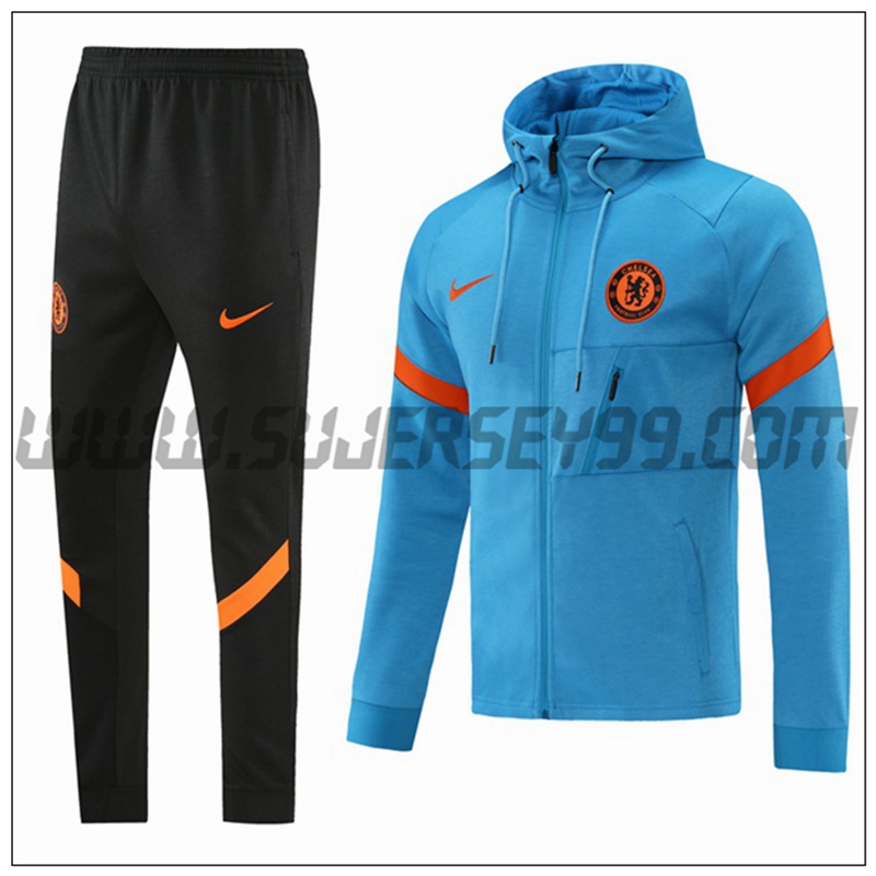 Chaqueta con Capucha Chandal del FC Chelsea Azul/Rojo 2021 2022