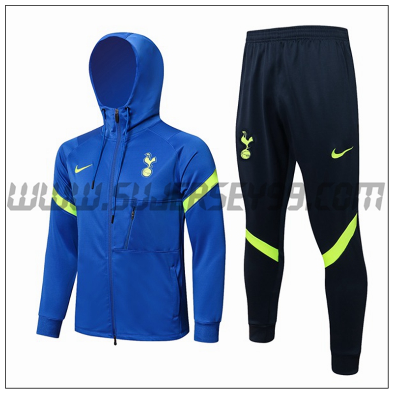 Chaqueta con Capucha Chandal del Tottenham Hotspur Azul/Amarillo 2021 2022