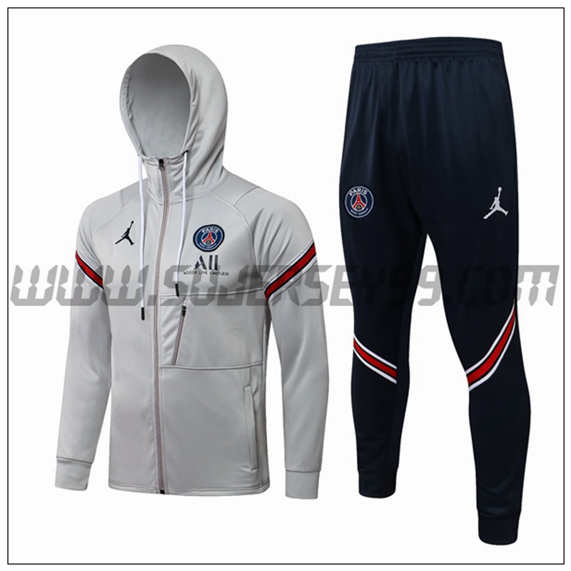 Chaqueta con Capucha Chandal del Jordon PSG Gris 2021 2022