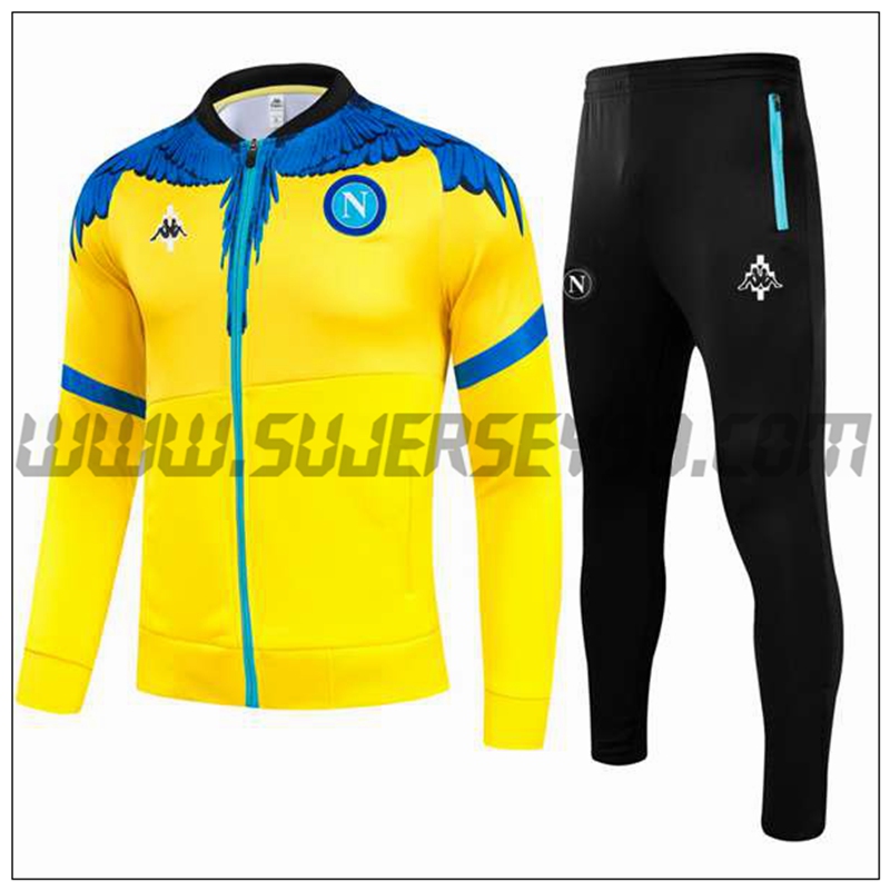 Chaqueta Chandal del SSC Napoles Ninos Azul/Amarillo 2021 2022