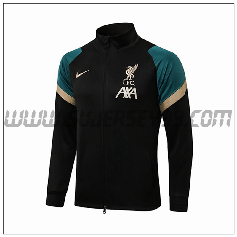 Chaqueta Futbol FC Liverpool Negro/Verde/marrón 2021 2022