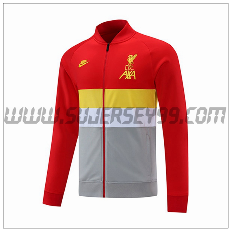 Chaqueta Futbol FC Liverpool Rojo/Amarillo/Blanco/Gris 2021 2022