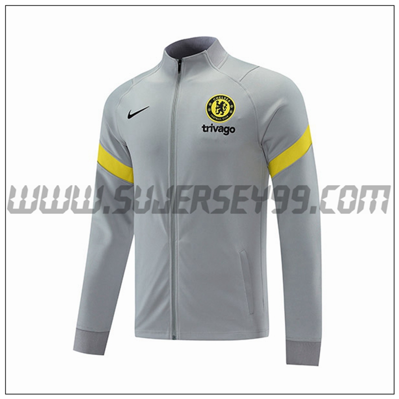 Chaqueta Futbol FC Chelsea Gris/Amarillo 2021 2022