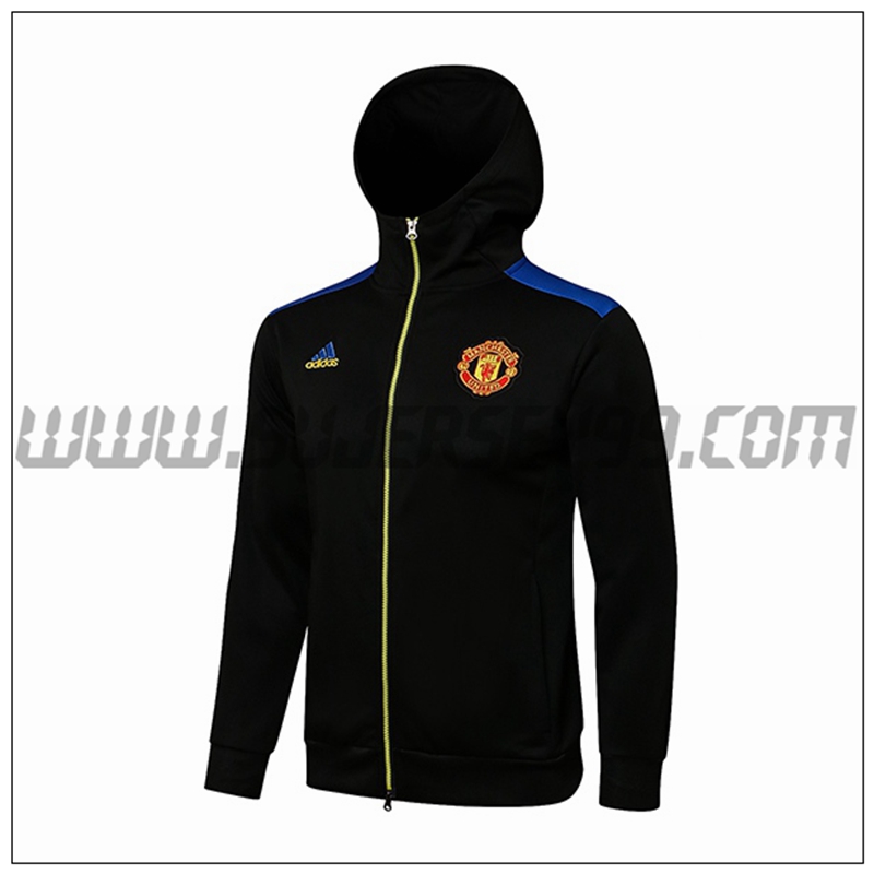 Chaqueta con Capucha Manchester City Negro/Azul 2021 2022