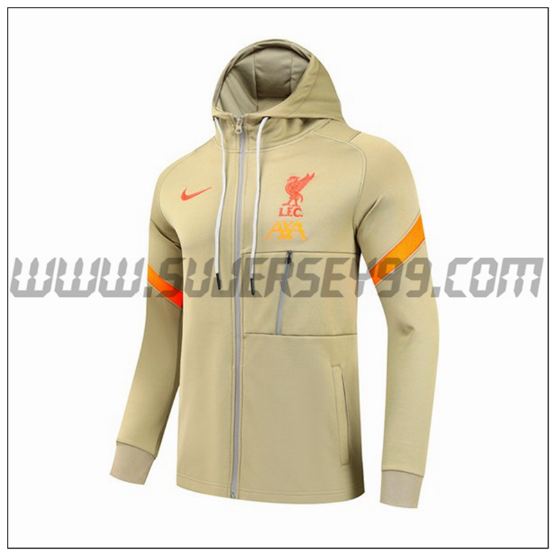 Chaqueta con Capucha FC Liverpool marrón 2021 2022