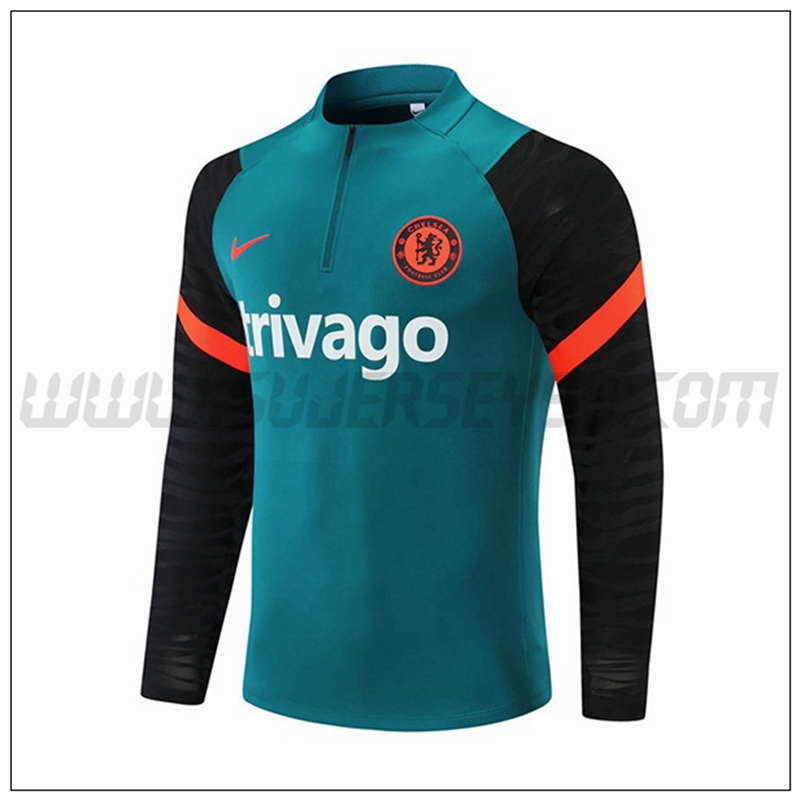 Sudadera Entrenamiento FC Chelsea Verde/Negro 2021 2022