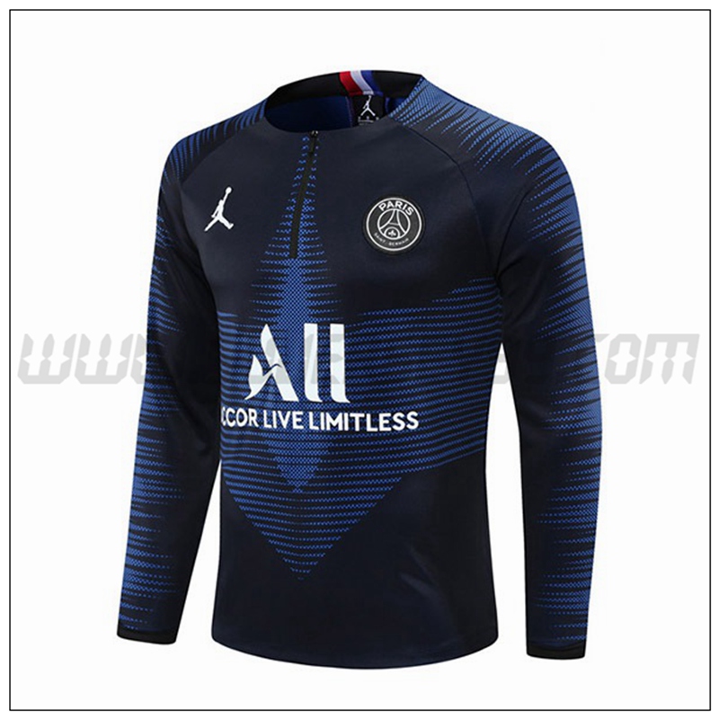 Sudadera Entrenamiento Jordan PSG Azul/Negro 2021 2022