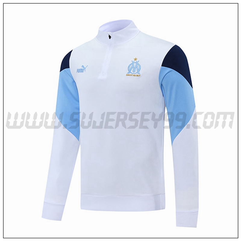 Sudadera Entrenamiento Marsella OM Negro/Blanco/Azul 2021 2022