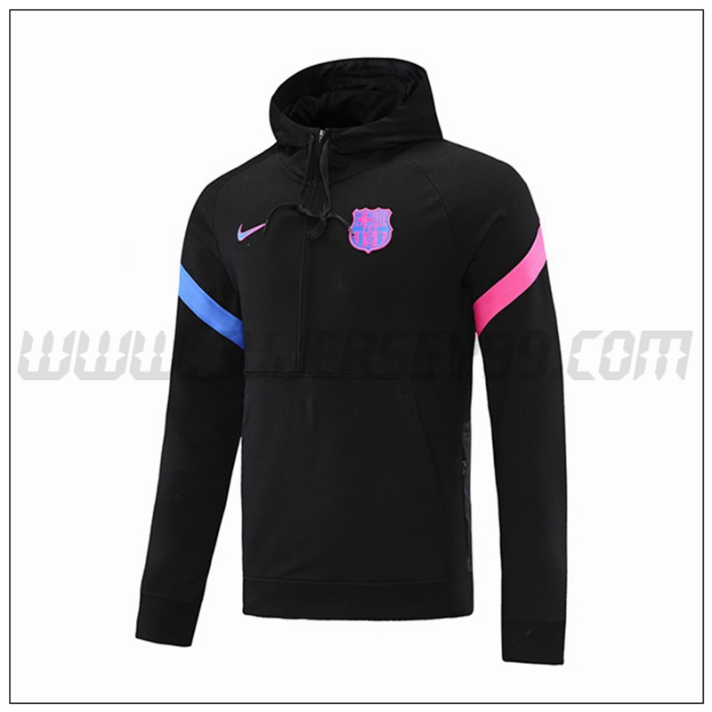 Sudadera con Capucha Jordan FC Barcelona Negro/Rojo/Azul 2021 2022