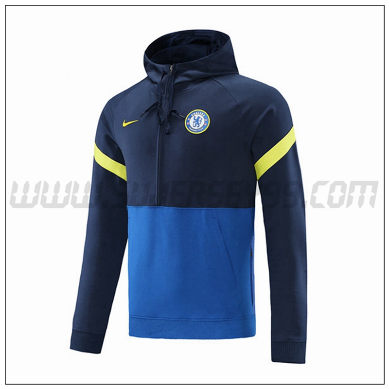 Sudadera con Capucha Jordan FC Chelsea Azul Marino/Azul 2021 2022