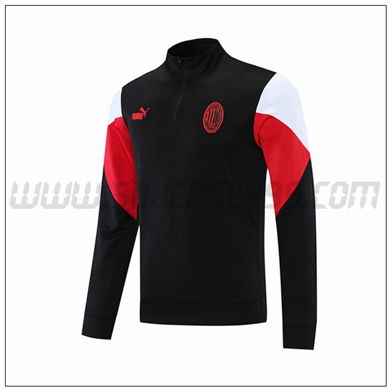 Sudadera Entrenamiento AC Milan Rojo/Negro/Blanco 2021 2022