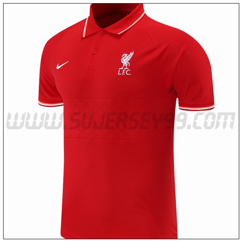 Polo Futbol FC Liverpool Rojo 2021 2022