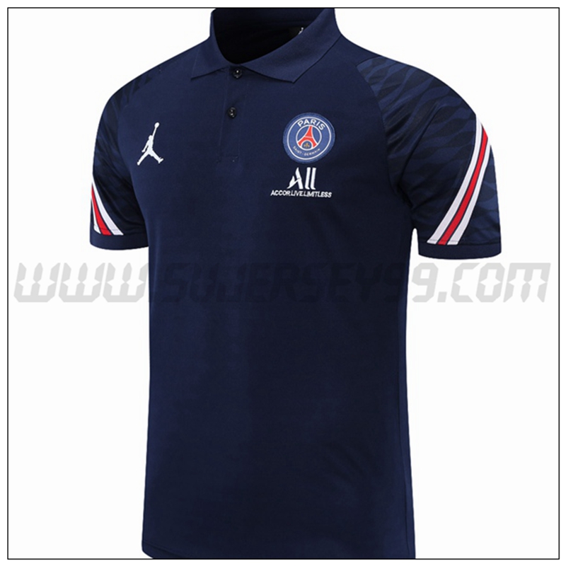 Polo Futbol Jordan PSG Azul Marino/Rojo 2021 2022