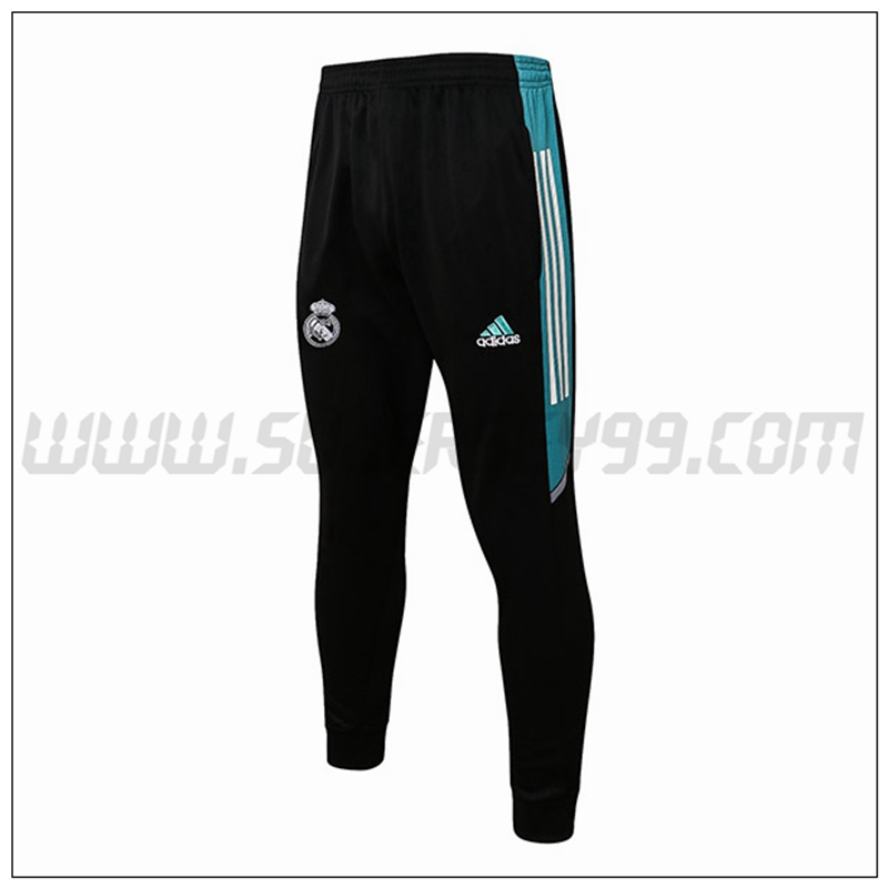 Pantalones Entrenamiento Real Madrid Negro/Verde 2021 2022