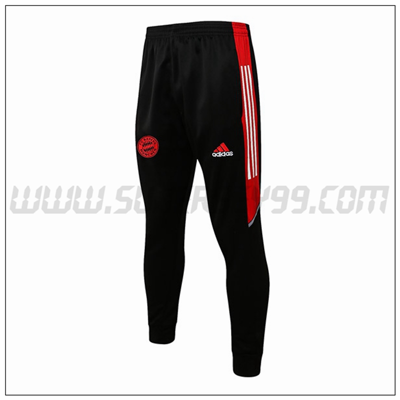 Pantalones Entrenamiento Bayern Munich Negro/Rojo 2021 2022