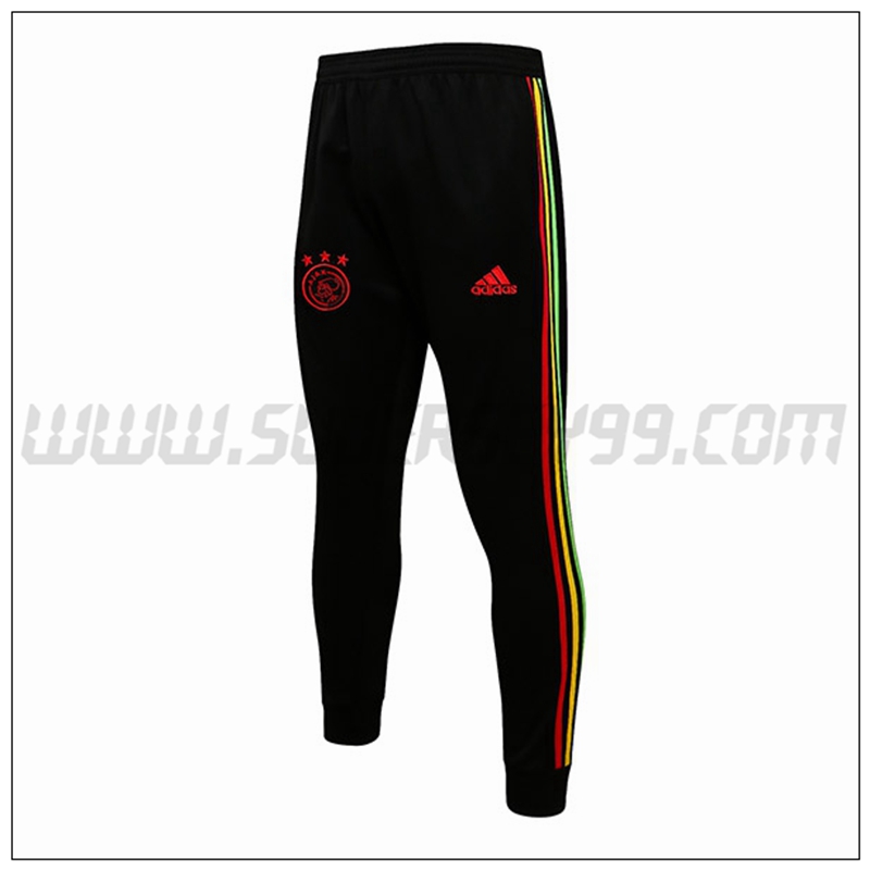 Pantalones Entrenamiento AFC Ajax Negro/Rojo 2021 2022