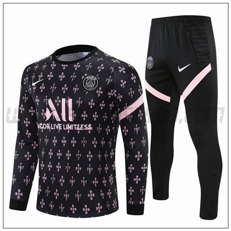 Chandal del Jordan PSG Negro/Rosa 2021 2022