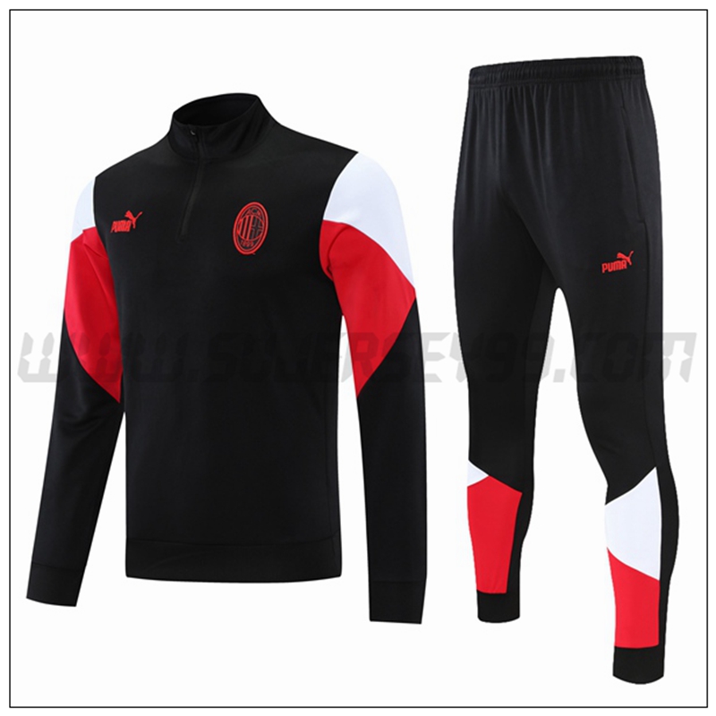 Chandal del AC Milan Negro/Blanco/Rojo 2021 2022