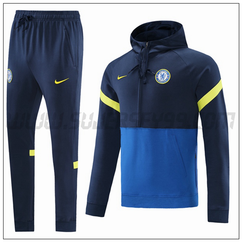 Chaqueta con Capucha Chandal del FC Chelsea Azul Marino/Azul 2021 2022