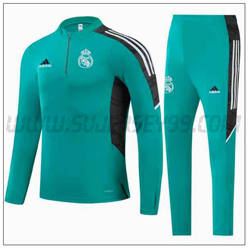 Chandal del Real Madrid Ninos Verde/Negro 2021 2022