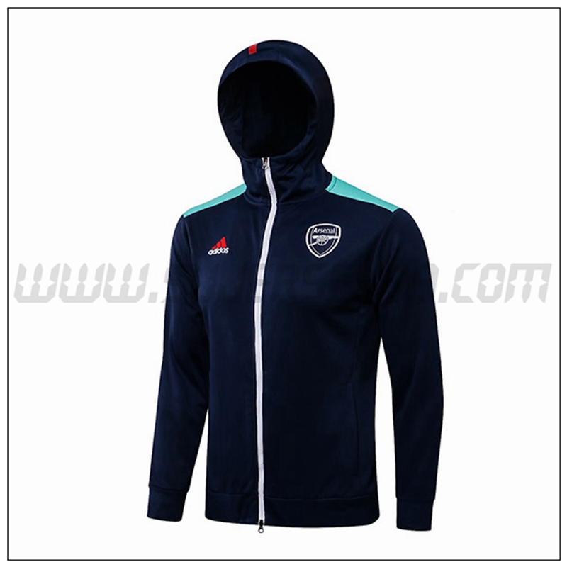 Chaqueta con Capucha FC Arsenal Azul Marino/Verde 2021 2022