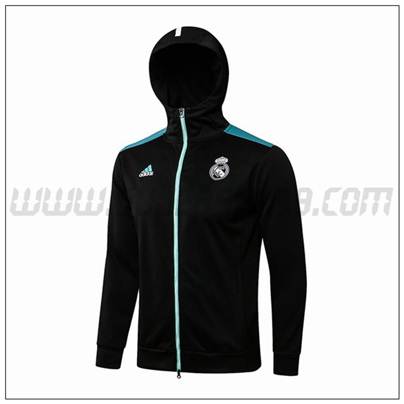 Chaqueta con Capucha Real Madrid Negro/Verde 2021 2022