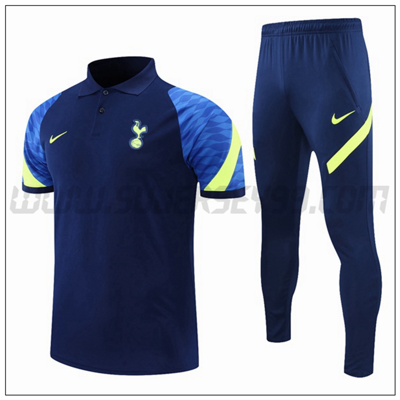 Polo Futbol Tottenham Hotspur + Pantalones Azul Marino/Verde 2021 2022