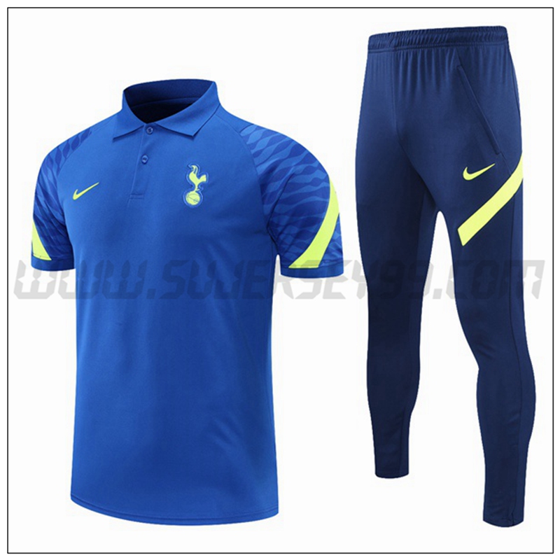 Polo Futbol Tottenham Hotspur + Pantalones Azul/Verde 2021 2022