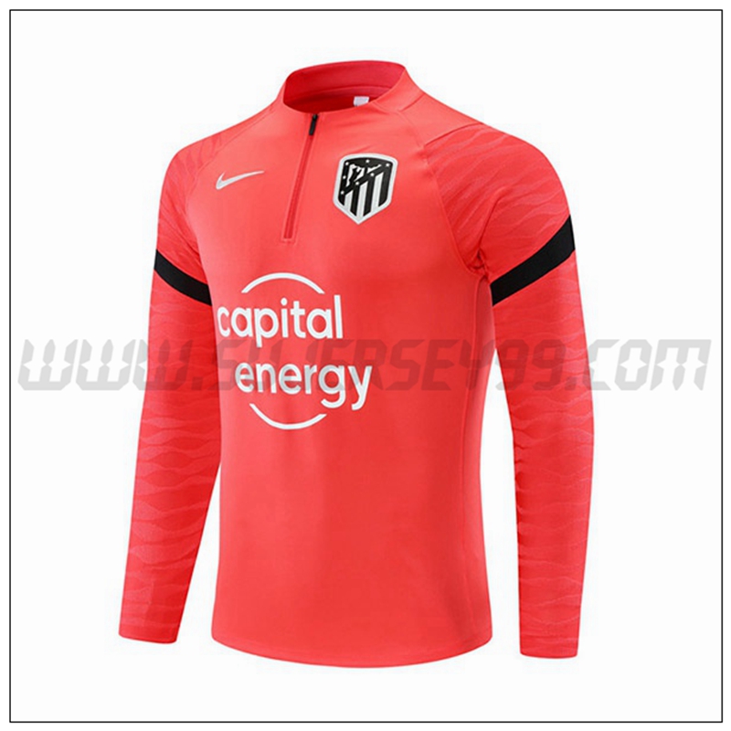 Sudadera Entrenamiento Atletico Madrid Rojo/Negro 2021 2022