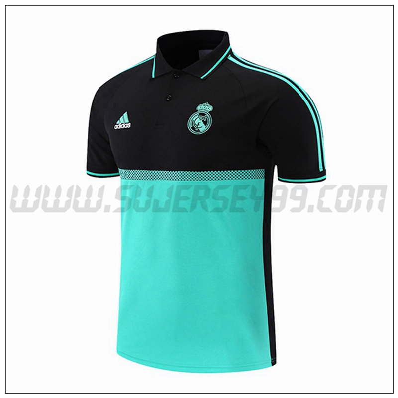 Polo Futbol Real Madrid Negro/Verde 2021 2022