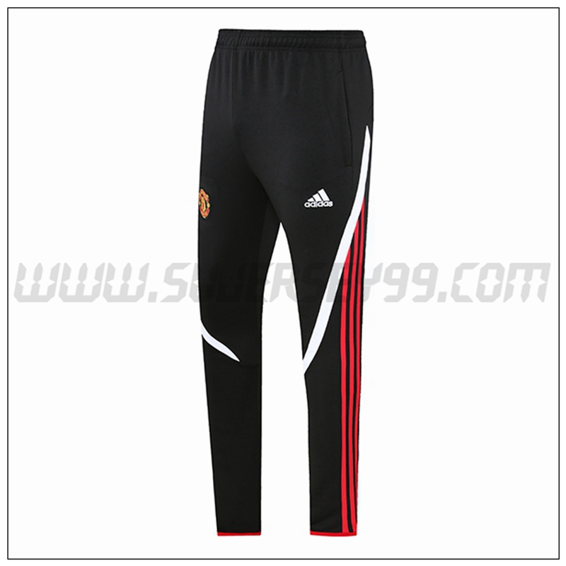 Pantalones Entrenamiento Manchester United Rojo/Negro 2021 2022