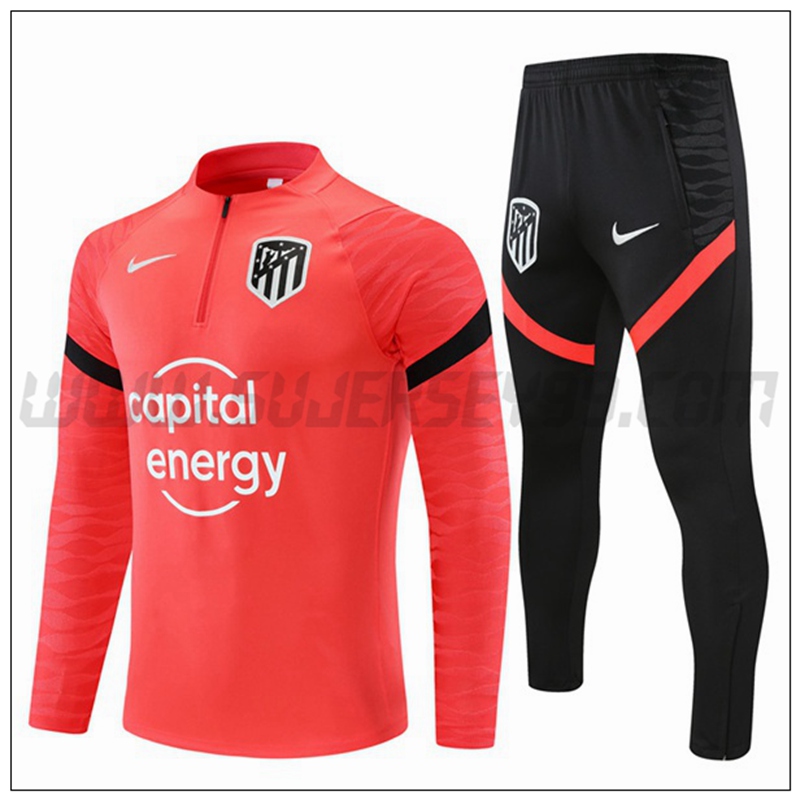 Chandal del Atletico Madrid Rojo/Negro 2021 2022