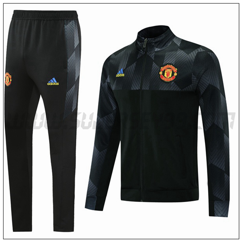 Chaqueta Chandal del Manchester United Negro/Gris 2021 2022