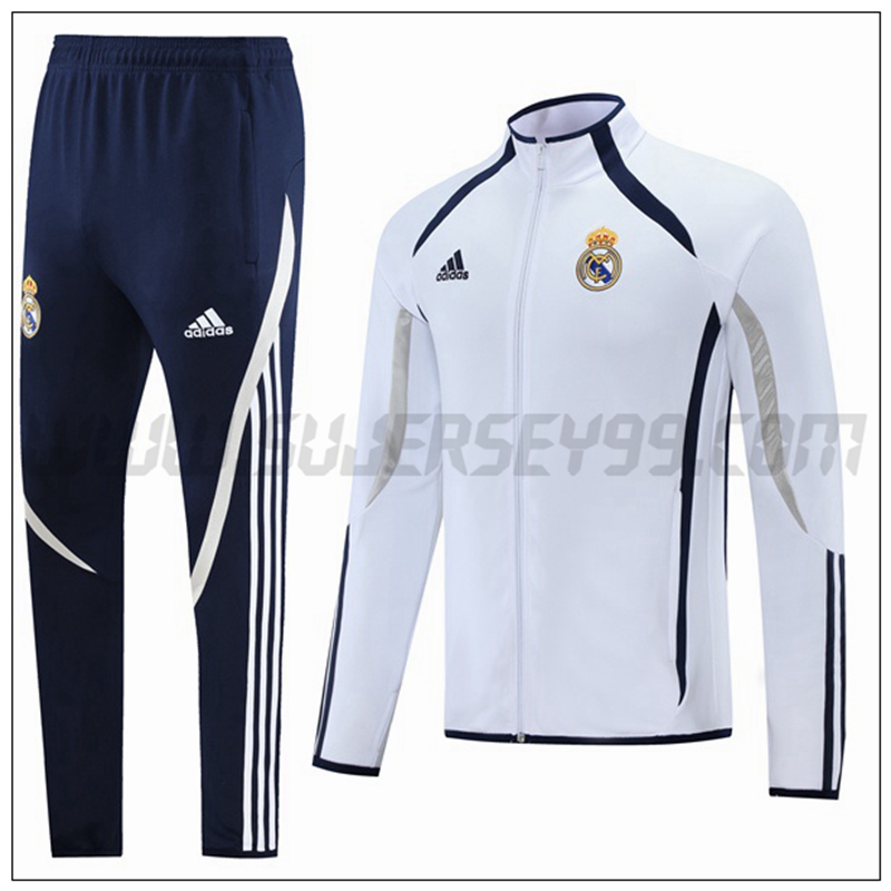 Chaqueta Chandal del Real Madrid Blanco/Negro 2021 2022