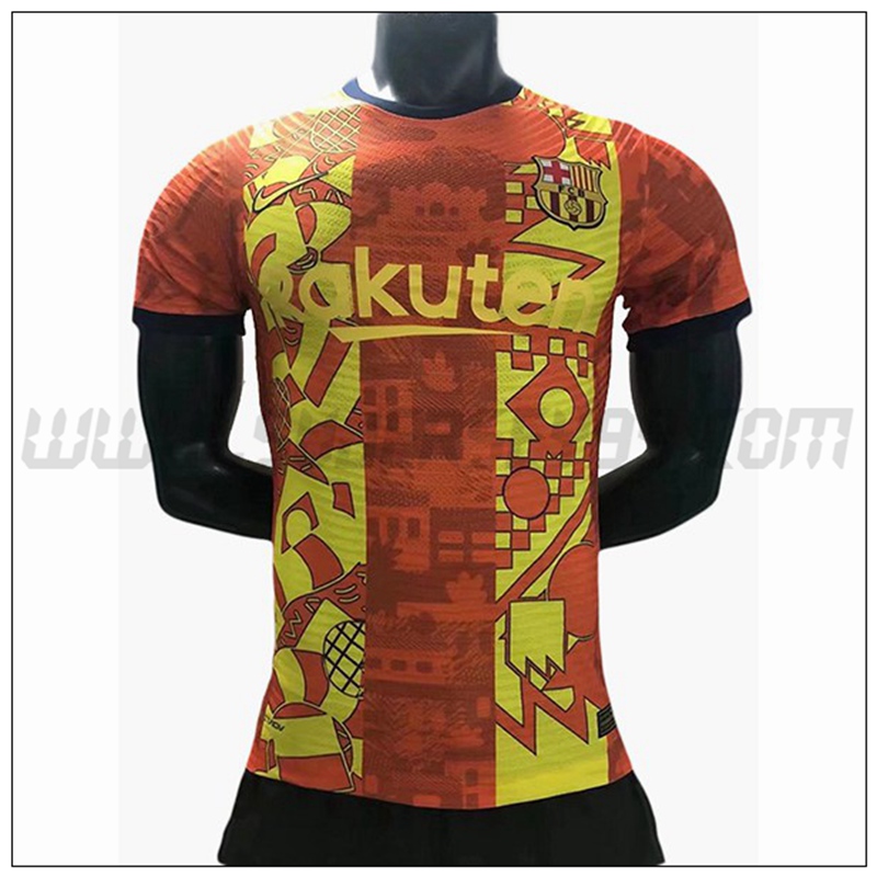 Camiseta Futbol FC Barcelona Naranja 2021 2022