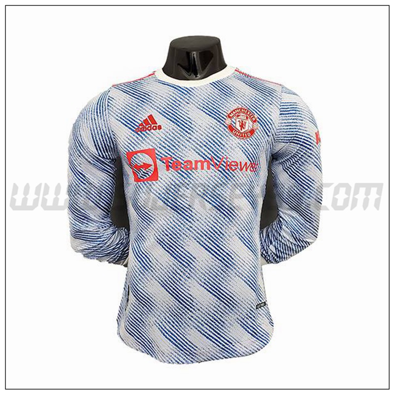 Segunda Camiseta Futbol Manchester United Manga Larga 2021 2022