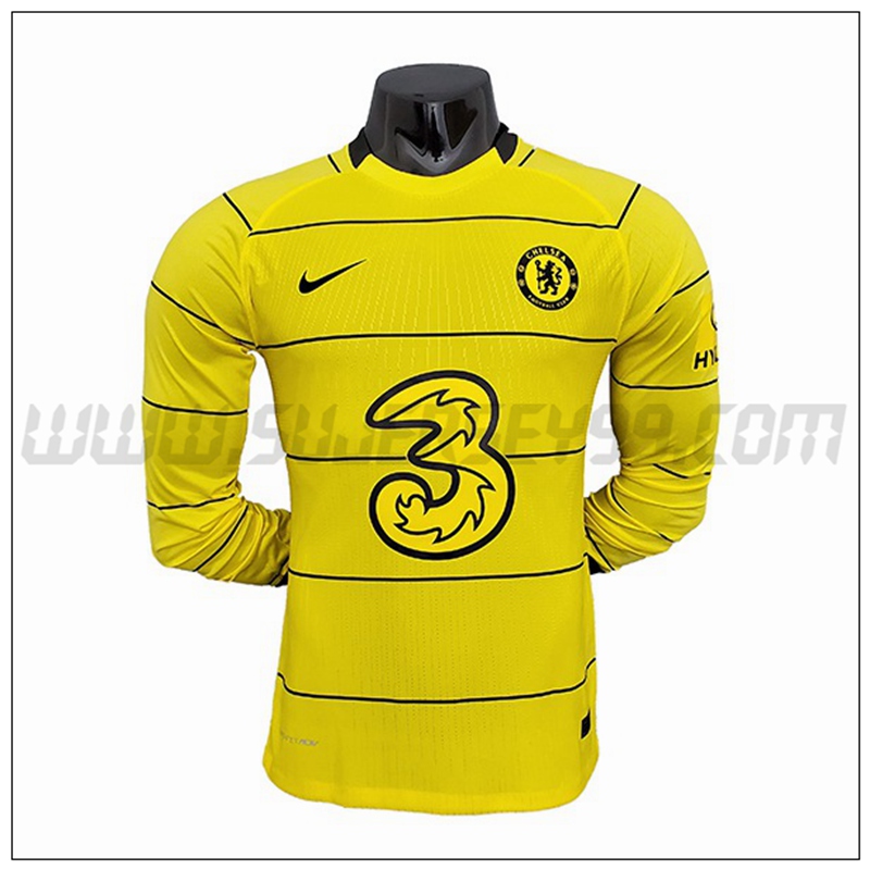 Segunda Camiseta Futbol FC Chelsea Manga Larga 2021 2022