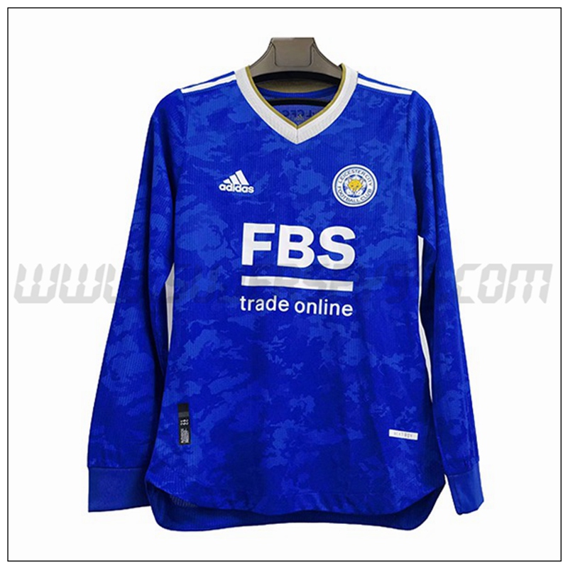 Primera Camiseta Futbol Leicester City Manga Larga 2021 2022