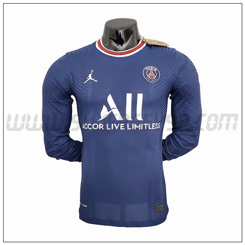 Primera Camiseta Futbol Jordan PSG Manga Larga 2021 2022