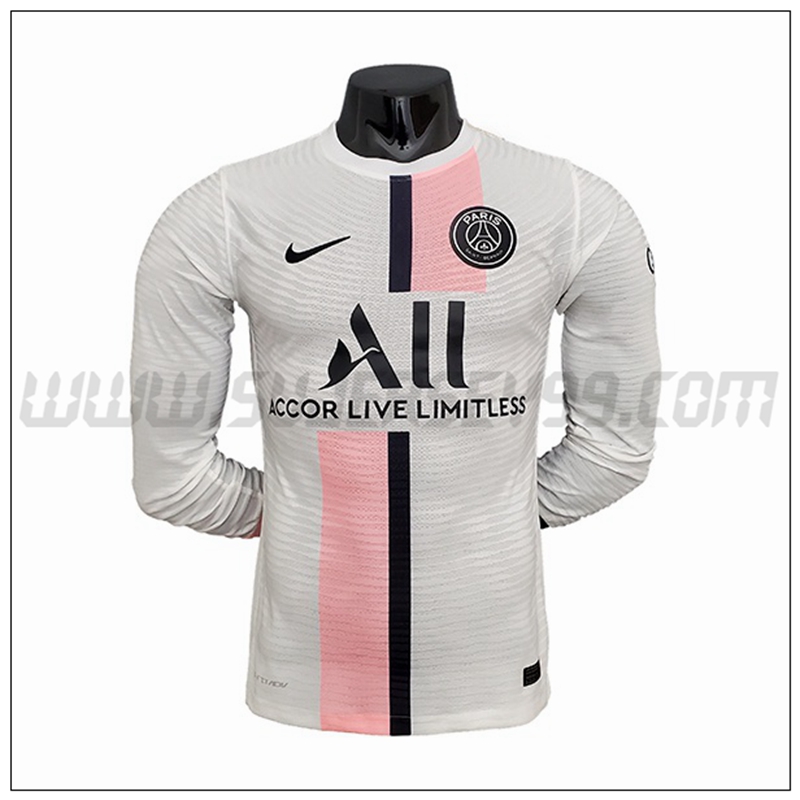 Segunda Camiseta Futbol Jordan PSG Manga Larga 2021 2022